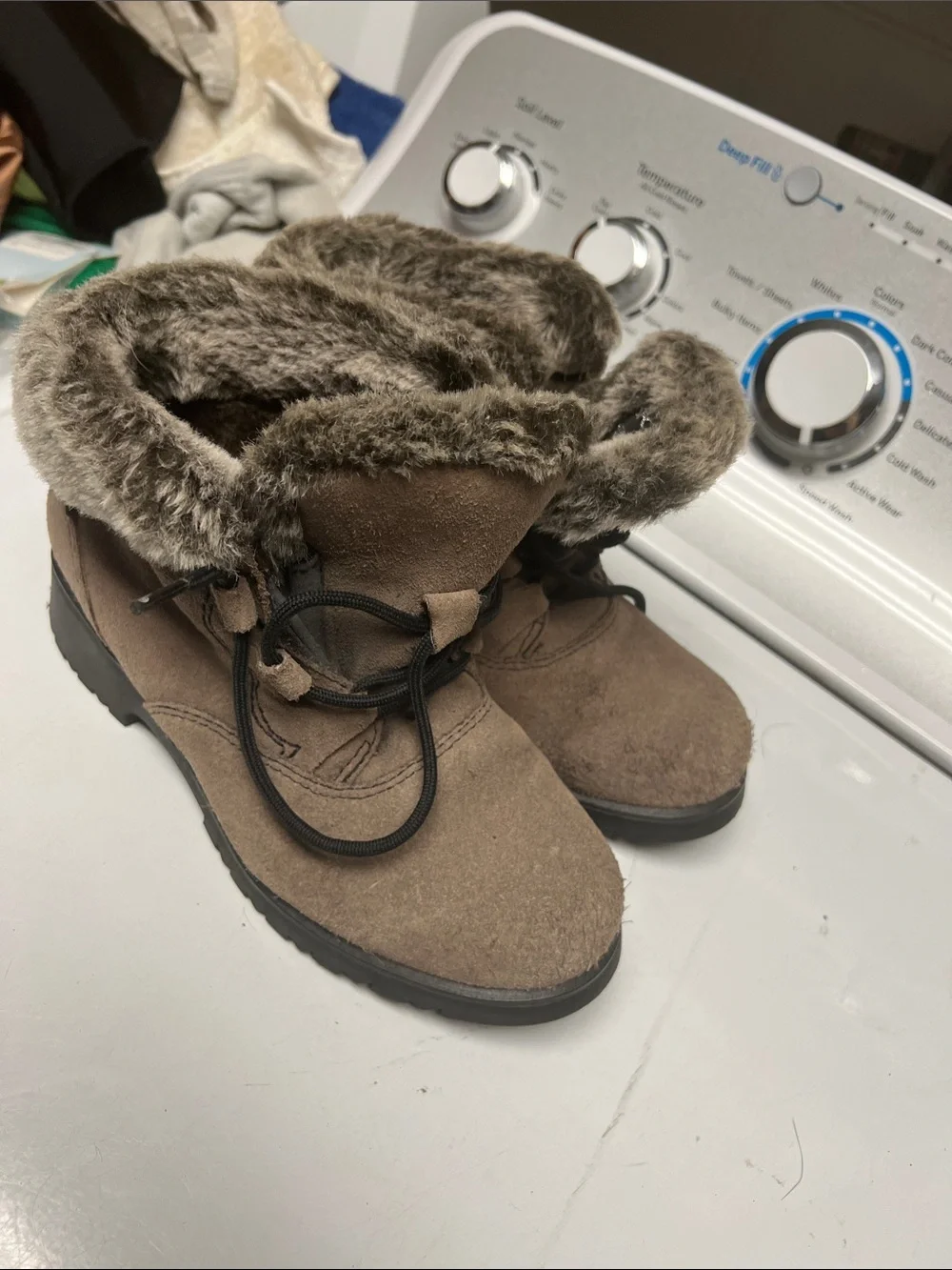 Sporto Brown Faux-Fur Winter Ankle Boots